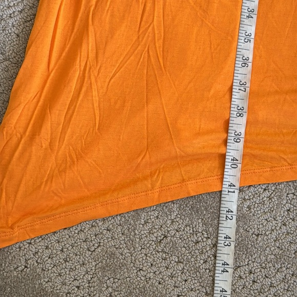 NWT By Anthropologie Asymmetrical Halter Orange Mini Dress Size Large - Picture 13 of 15